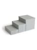 Lifa Living Tiertreppe in Grau - (B)70 x (H)30 x (T)35 cm