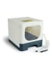 Lifa Living Katzentoilette in Creme/ Anthrazit - (B)38 x (H)40 x (T)38 cm