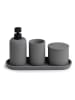 Lifa Living 4tlg. Badaccessoires-Set "Luxe" in Grau