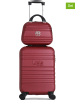 Les P´tites Bombes 2tlg. Set: Hardcase-Trolley und Beautycase "Aurelia-A" in Bordeaux