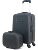 Les P´tites Bombes 2tlg. Set: Hardcase-Trolley und Beautycase "Francette-H" in Schwarz