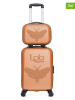 Les P´tites Bombes 2tlg. Set: Hardcase-Trolley und Beautycase "Francette-H" in Orange
