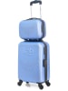 Les P´tites Bombes 2-delige set: hardcase-trolley en beautycase "Francette-H" blauw