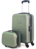 Les P´tites Bombes 2tlg. Set: Hardcase-Trolley und Beautycase "Francette-H" in Khaki