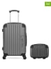 Les P´tites Bombes 2-delige set: hardcase-trolley en beautycase "Hambourg" antraciet