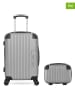 Les P´tites Bombes 2tlg. Set: Hardcase-Trolley und Beautycase "Hambourg" in Grau