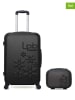 Les P´tites Bombes 2tlg. Set: Hardcase-Trolley und Beautycase "Eleonor" in Schwarz
