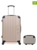Les P´tites Bombes 2tlg. Set: Hardcase-Trolley und Beautycase "Hambourg" in Beige