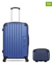 Les P´tites Bombes 2tlg. Set: Hardcase-Trolley und Beautycase "Hambourg" in Blau