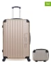 Les P´tites Bombes 2tlg. Set: Hardcase-Trolley und Beautycase "Hambourg" in Beige