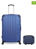Les P´tites Bombes 2-delige set: hardcase-trolley en beautycase "Hambourg" blauw