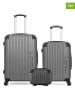 Les P´tites Bombes 3-delige set: hardcase-trolleys en beautycase "Hambourg" antraciet