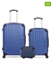 Les P´tites Bombes 3tlg. Set: Hardcase-Trolleys und Beautycase "Hambourg" in Blau
