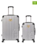 Les P´tites Bombes 2-delige hardcase-trolleyset zilverkleurig