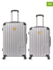 Les P´tites Bombes 2-delige hardcase-trolleyset zilverkleurig