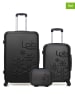 Les P´tites Bombes 3tlg. Set: Hardcase-Trolleys und Beautycase "Eleonor" in Schwarz