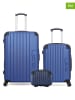 Les P´tites Bombes 3-delige set: hardcase-trolleys en beautycase "Hmabourg" blauw