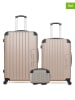Les P´tites Bombes 3tlg. Set: Hardcase-Trolleys und Beautycase "Hambourg" in Beige