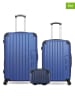 Les P´tites Bombes 3tlg. Set: Hardcase-Trolleys und Beautycase "Hambourg" in Blau