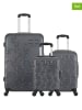 Les P´tites Bombes 3tlg. Hardcase-Trolleyset "Nais" in Anthrazit