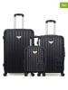 Les P´tites Bombes 3-delige hardcase-trolleyset zwart
