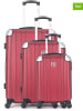 Les P´tites Bombes 3tlg. Hardcase-Trolleyset "Amelie-A" in Rot