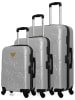 Les P´tites Bombes 3-delige hardcase-trolleyset "Aelys" grijs