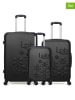 Les P´tites Bombes 3tlg. Hardcase-Trolleyset "Eleonor" in Schwarz