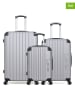 Les P´tites Bombes 3tlg. Hardcase-Trolleyset "Hambourg" in Silber