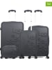 Les P´tites Bombes 4tlg. Hardcase-Trolleyset "Eleonor-C" in Schwarz