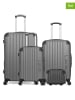 Les P´tites Bombes 4-delige hardcase-trolleyset "Hambourg" grijs