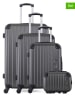 Les P´tites Bombes 4tlg. Hardcase-Trolleyset "Hambourg" in Anthrazit