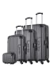 Les P´tites Bombes 4tlg. Hardcase-Trolleyset "Hambourg" in Anthrazit