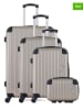 Les P´tites Bombes 4tlg. Hardcase-Trolleyset "Hambourg-c" in Beige