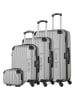 Les P´tites Bombes 4tlg. Hardcase-Trolleyset "Hambourg-C" in Grau