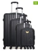 Les P´tites Bombes 4tlg. Hardcase-Trolleyset in Schwarz