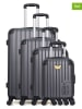 Les P´tites Bombes 4-delige hardcase-trolleyset grijs