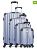 Les P´tites Bombes 4tlg. Hardcase-Trolleyset in Hellblau