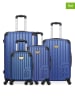 Les P´tites Bombes 4-delige hardcase-trolleyset blauw