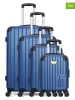 Les P´tites Bombes 4-delige hardcase-trolleyset donkerblauw