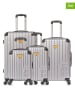 Les P´tites Bombes 4-delige hardcase-trolleyset grijs