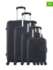 Les P´tites Bombes 4tlg. Hardcase-Trolleyset "Nais" in Schwarz