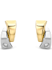 Diamant Exquis Weißgold-/ Gold-Ohrstecker mit Diamanten