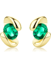 Revoni Gouden oorstekers met smaragden