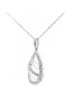 Revoni Witgouden ketting met diamanten hanger - (L)46 cm