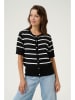 Kaffe Cardigan "Lizza" in Schwarz/ Weiß