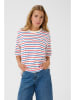 Kaffe Shirt in Weiß/ Blau/ Rot