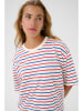 Kaffe Shirt in Weiß/ Blau/ Rot