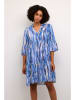 Kaffe Jurk blauw/wit