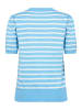 SAINT TROPEZ Pullover in Hellblau/ Weiß